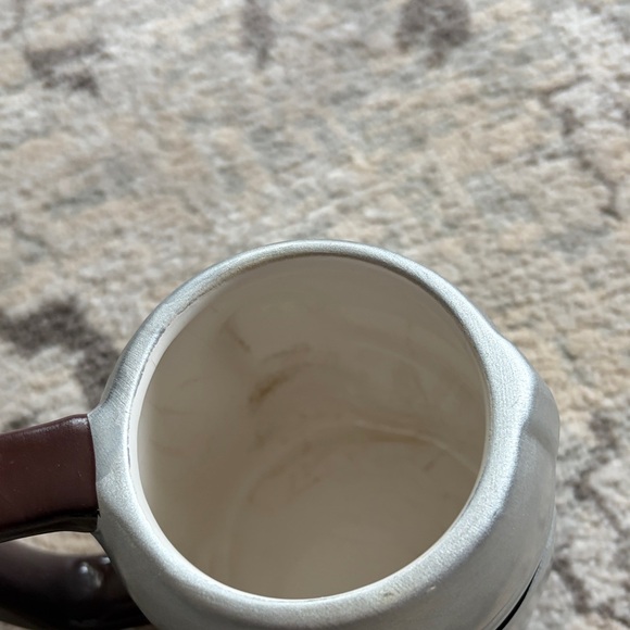 Silver Helmet Ceramic Mug — Sci‑Fi Inspired Drinkware - Picture 4 of 10